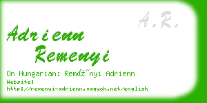 adrienn remenyi business card